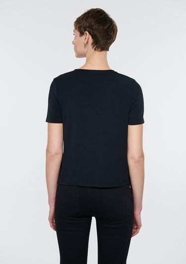  Mavi Siyah Basic Tişört Regular Fit / Normal Kesim 1611645-900