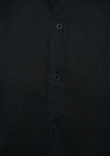  Mavi Siyah Keten Gömlek Regular Fit / Normal Kesim 0210492-900