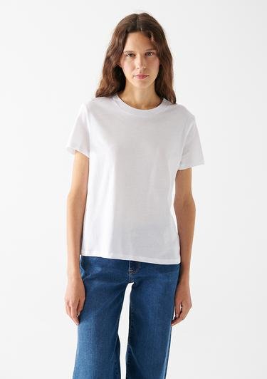  Mavi 2li Basic Kadın Tişört Slim Fit / Dar Kesim 1611365-900