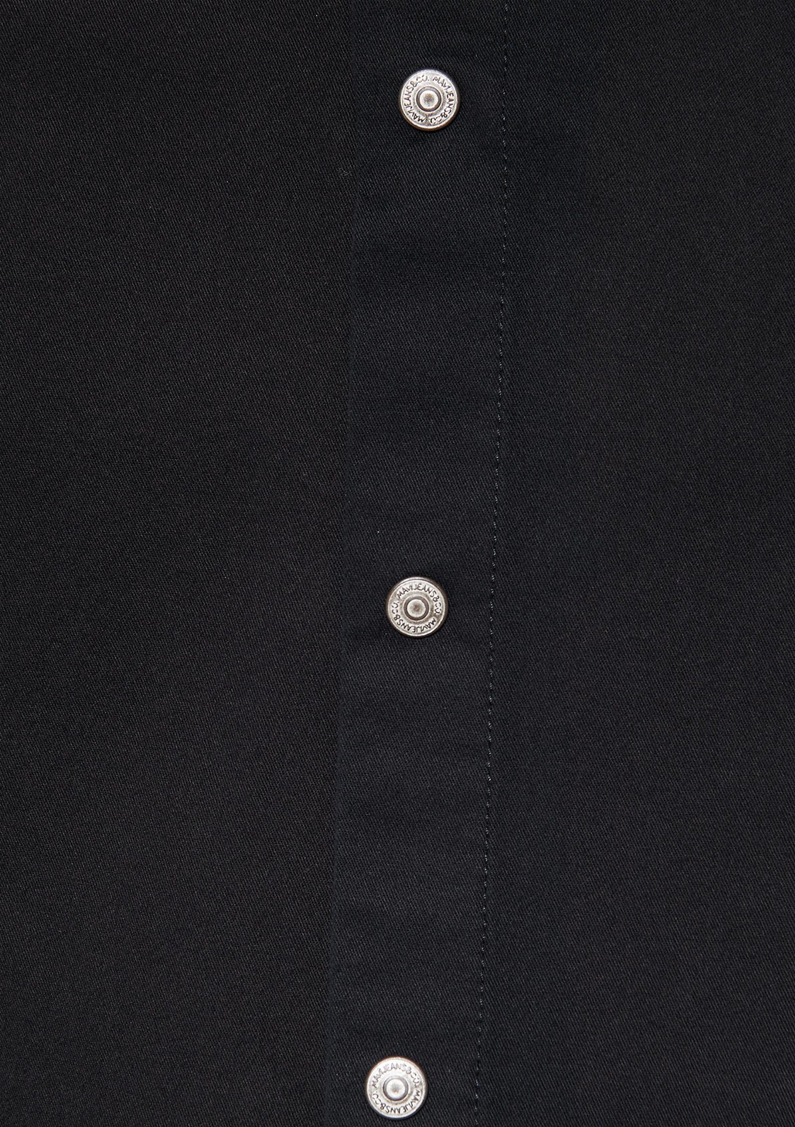 Mavi Siyah Denim Gömlek Oversize / Geniş Kesim 0210520-900
