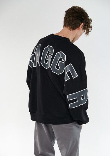  Mavi Swagger Baskılı Siyah Sweatshirt 0611181-900