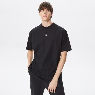 Calvin Klein Jeans Micro Monologo Modern Erkek Siyah T-Shirt