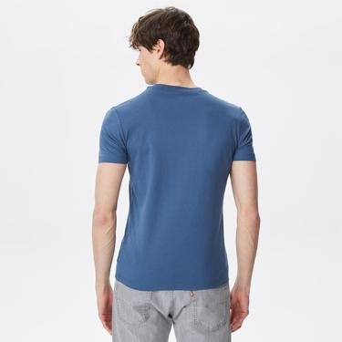  Calvin Klein Jeans Micro Monologo Erkek Mavi T-Shirt