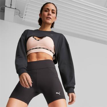  Puma Forever Luxe Cloudspun Crop Kadın Siyah Sweatshirt