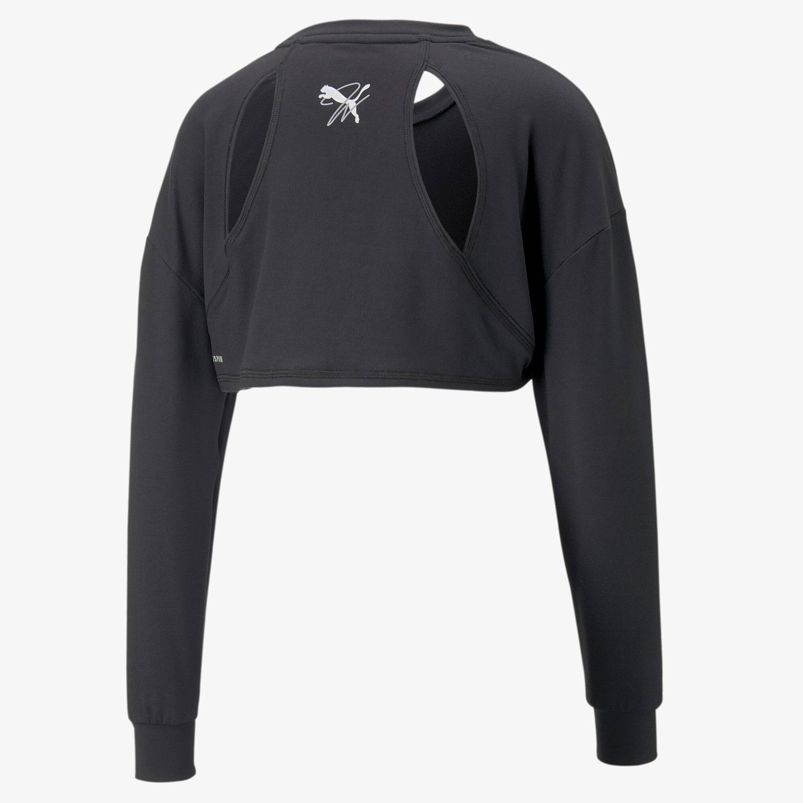 Puma Forever Luxe Cloudspun Crop Kadın Siyah Sweatshirt