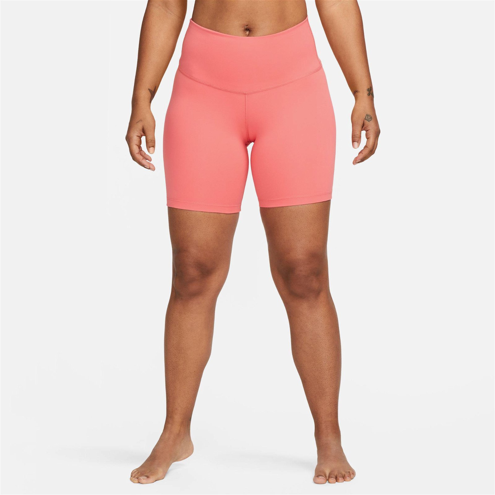 Nike Yoga Dri-Fit High Rise 7 inç Short Kadın Pembe Tayt