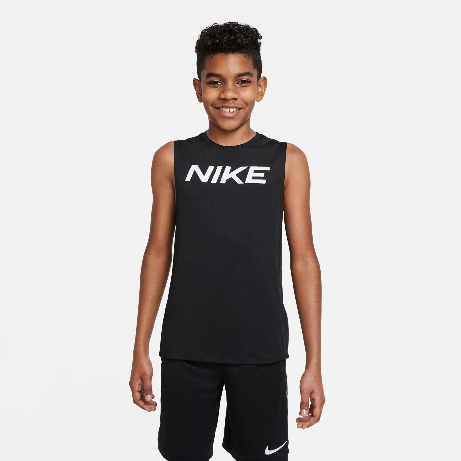 Nike Pro Dri-Fit Sl Top Çocuk Siyah Kolsuz T-Shirt