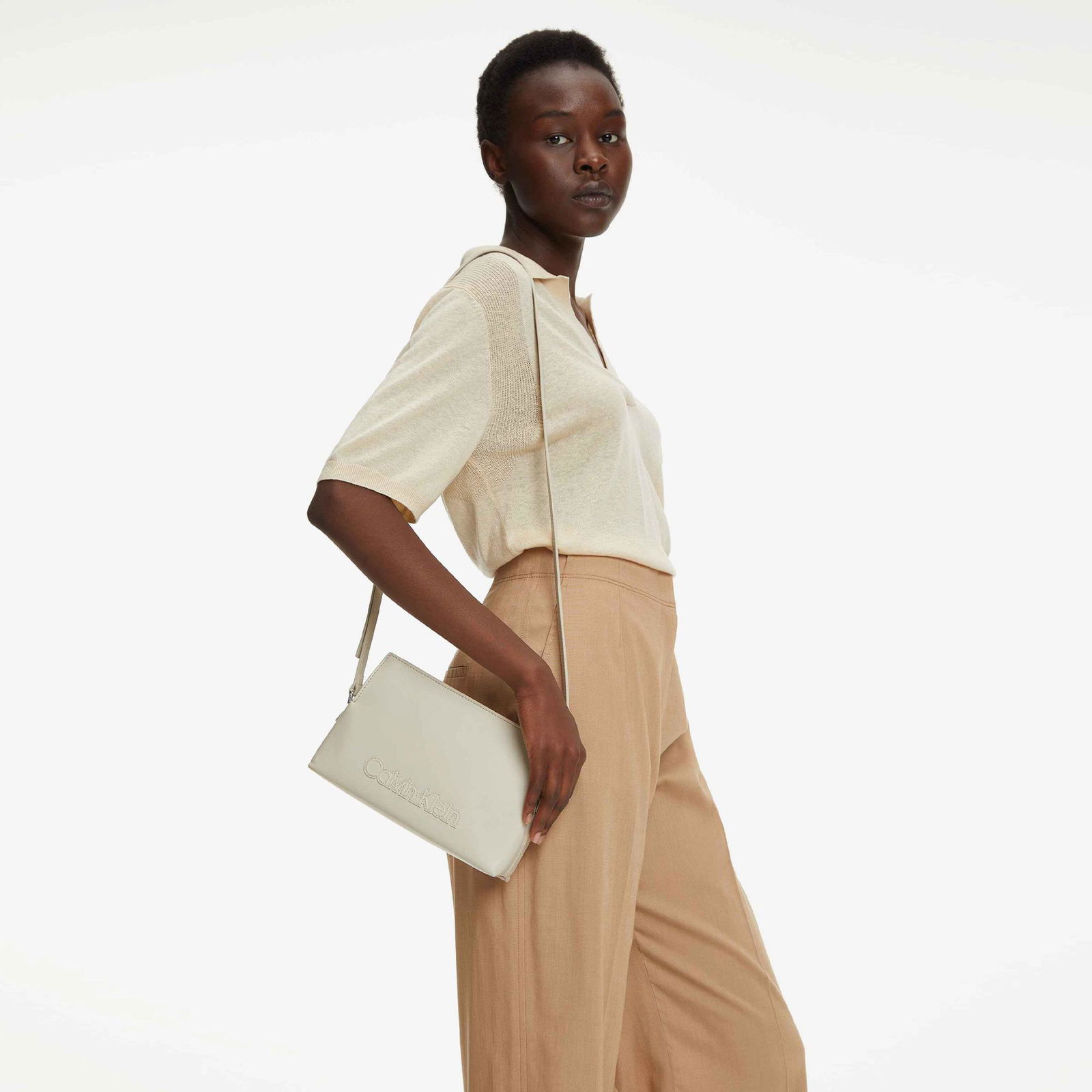 Calvin Klein Neat Crossbody Kadın Gri Omuz Çantası