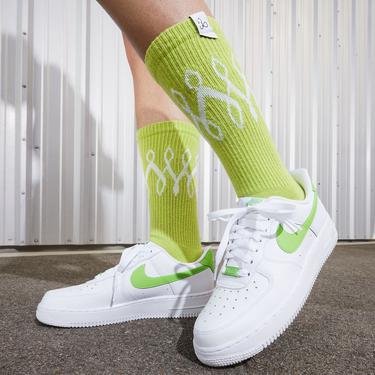  Nike Air Force 1 '07 Kadın Beyaz - Yeşil Spor Ayakkabı