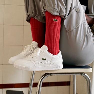  Lacoste T-Clip Kadın Beyaz Günlük Sneaker