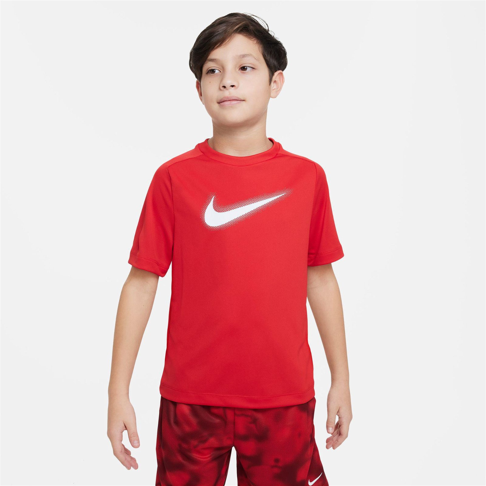 Nike Dri-Fit Multi Top Çocuk Kırmızı T-Shirt