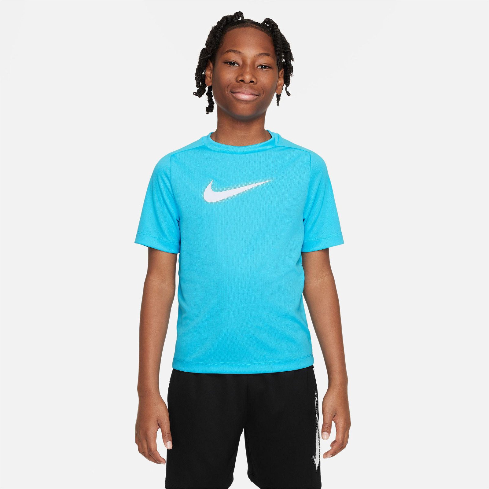 Nike Dri-Fit Multi Top Çocuk Mavi T-Shirt