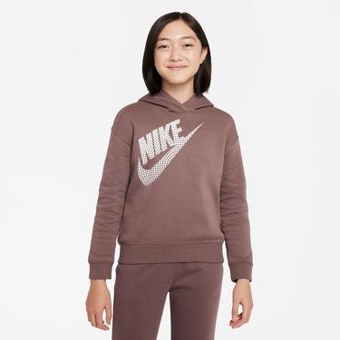  Nike Sportswear Oversize Hoodie Çocuk Kahverengi Sweatshirt