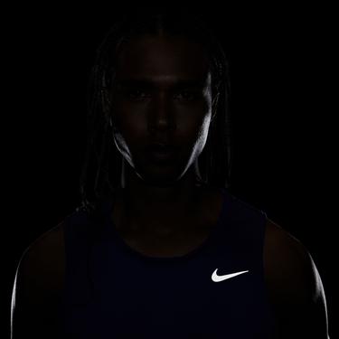  Nike Dri-Fit Miler Tank Erkek Lacivert Kolsuz T-Shirt