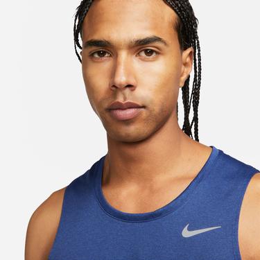  Nike Dri-Fit Miler Tank Erkek Lacivert Kolsuz T-Shirt