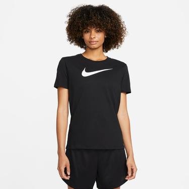  Nike Dri-Fit Swoosh Kadın Siyah T-Shirt
