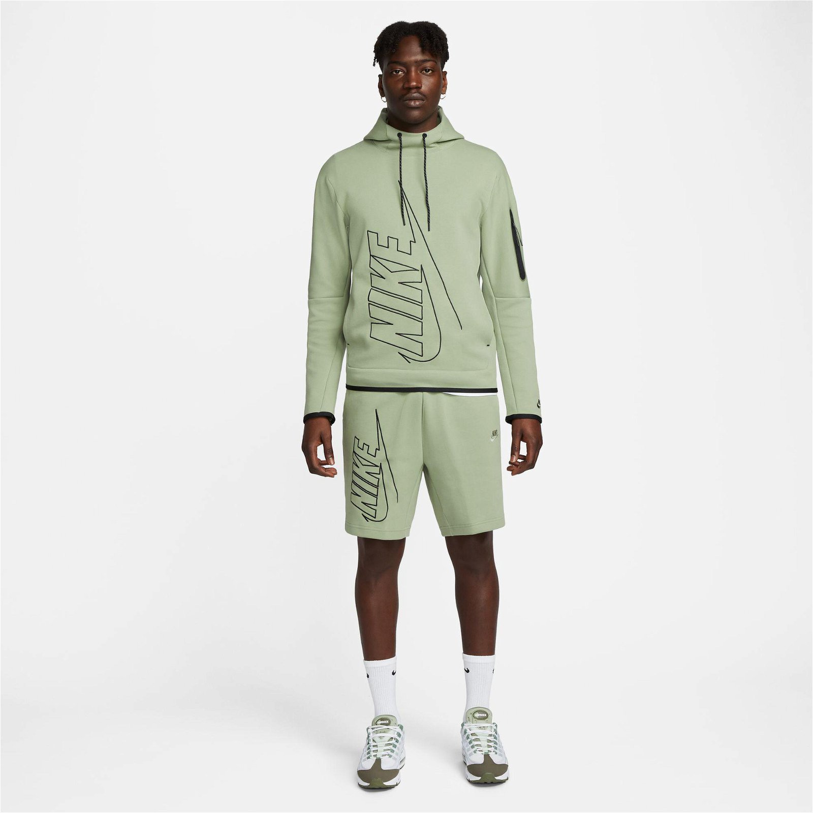 Nike Tech Fleece Short Erkek Yeşil Şort