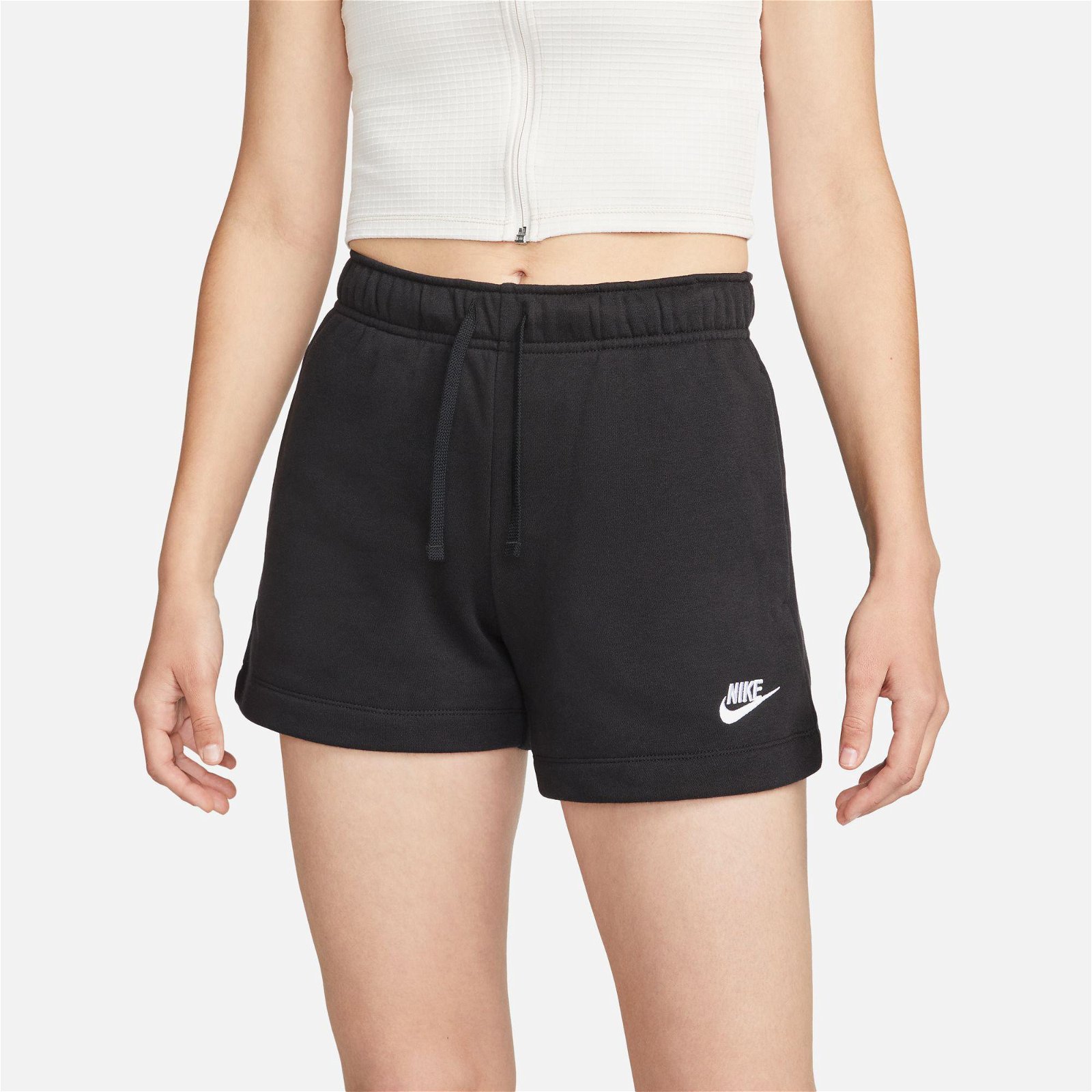 Nike Sportswear Club Fleece Mid Rise Short Kadın Siyah Şort