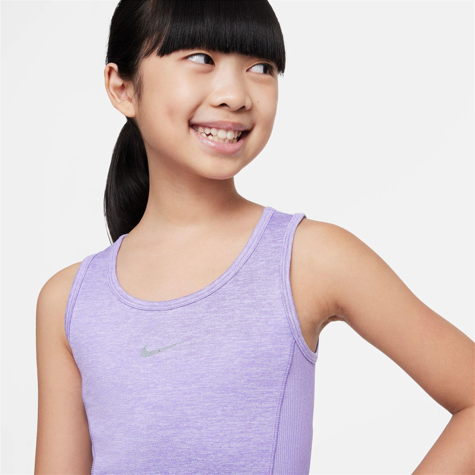 Nike Yoga Dri-Fit Tank Çocuk Mor Kolsuz T-Shirt