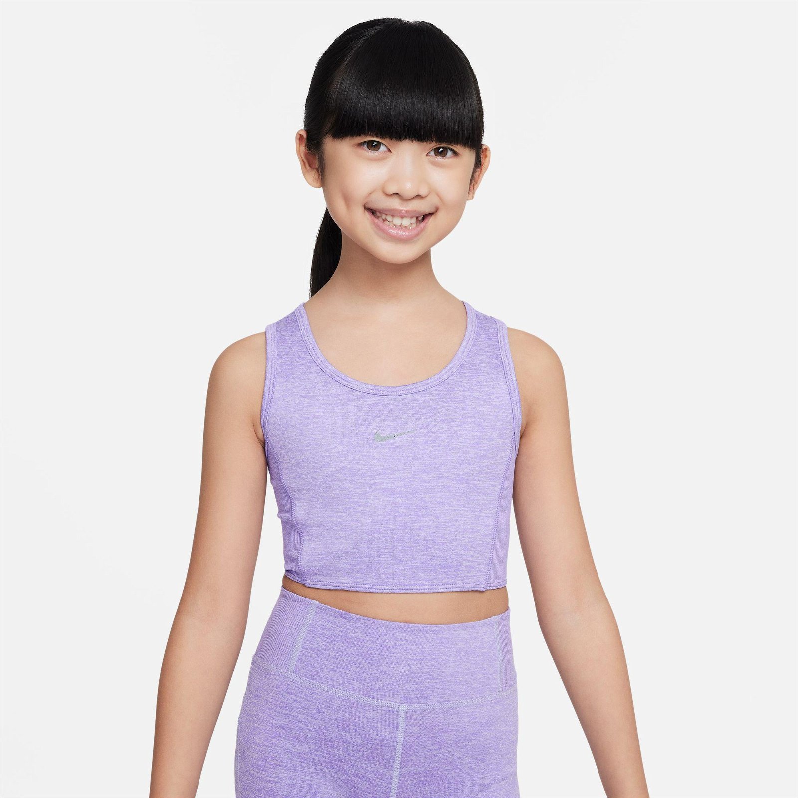 Nike Yoga Dri-Fit Tank Çocuk Mor Kolsuz T-Shirt