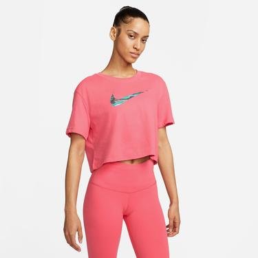  Nike Dri-Fit Yoga Crop Kadın Pembe T-Shirt