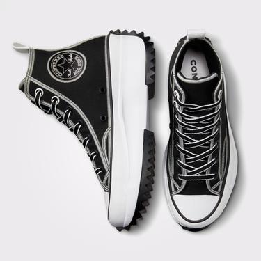  Converse Run Star Hike Platform Outline Sketch Unisex Siyah Sneaker