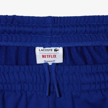  Lacoste x Netflix Unisex Relaxed Fit Renk Bloklu Lacivert Eşofman Altı