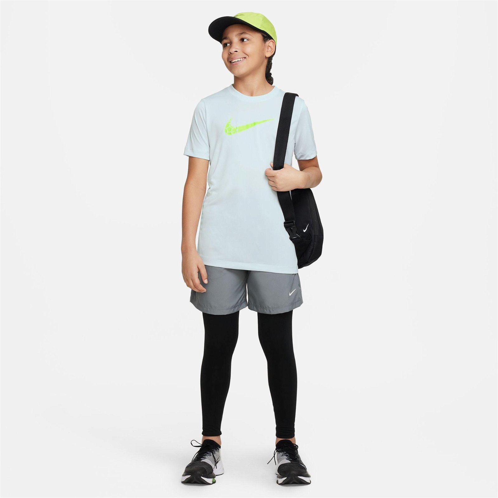 Nike Dri-Fit Futbol Çocuk Gri T-Shirt