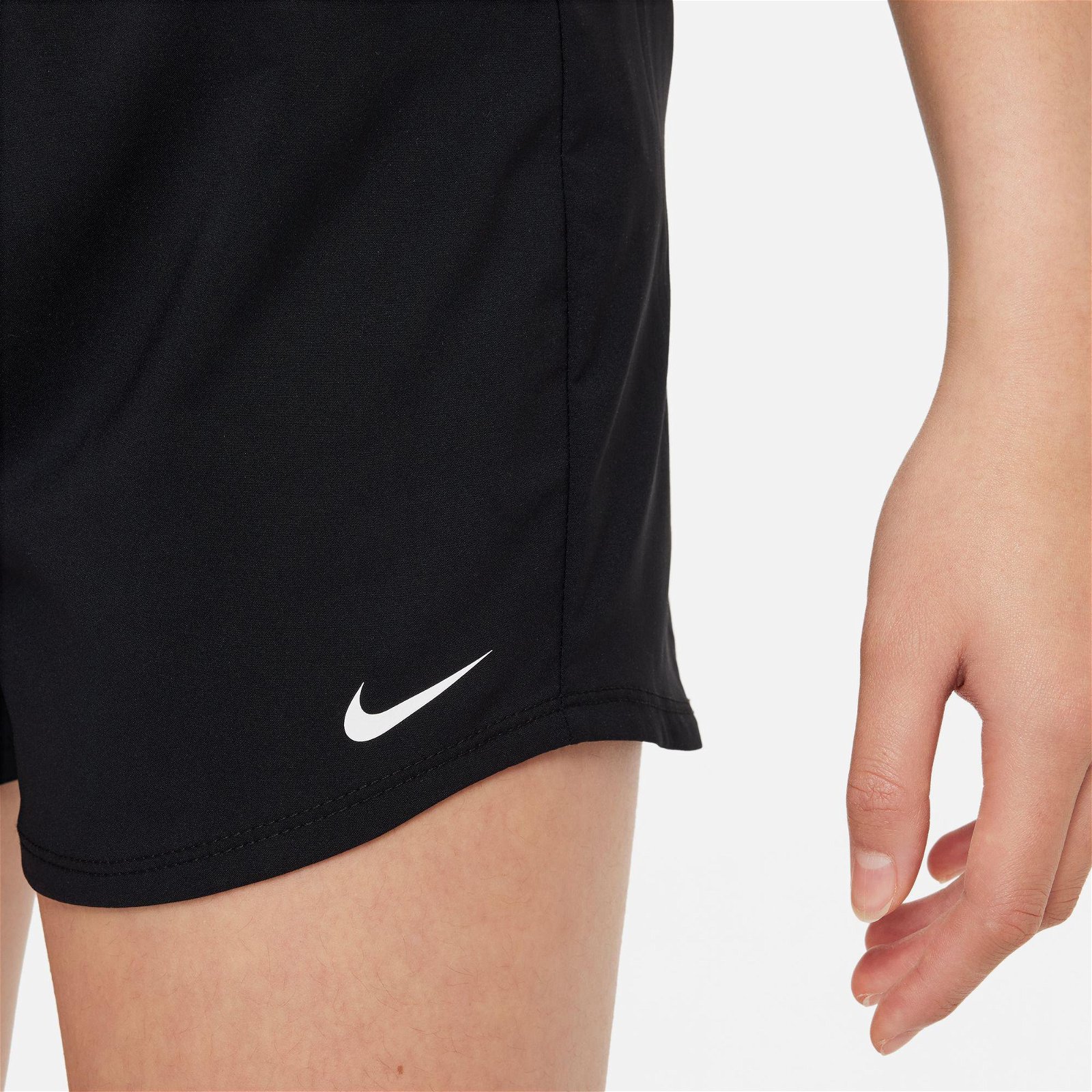 Nike Dri-Fit One Woven High Rise Çocuk Siyah Şort
