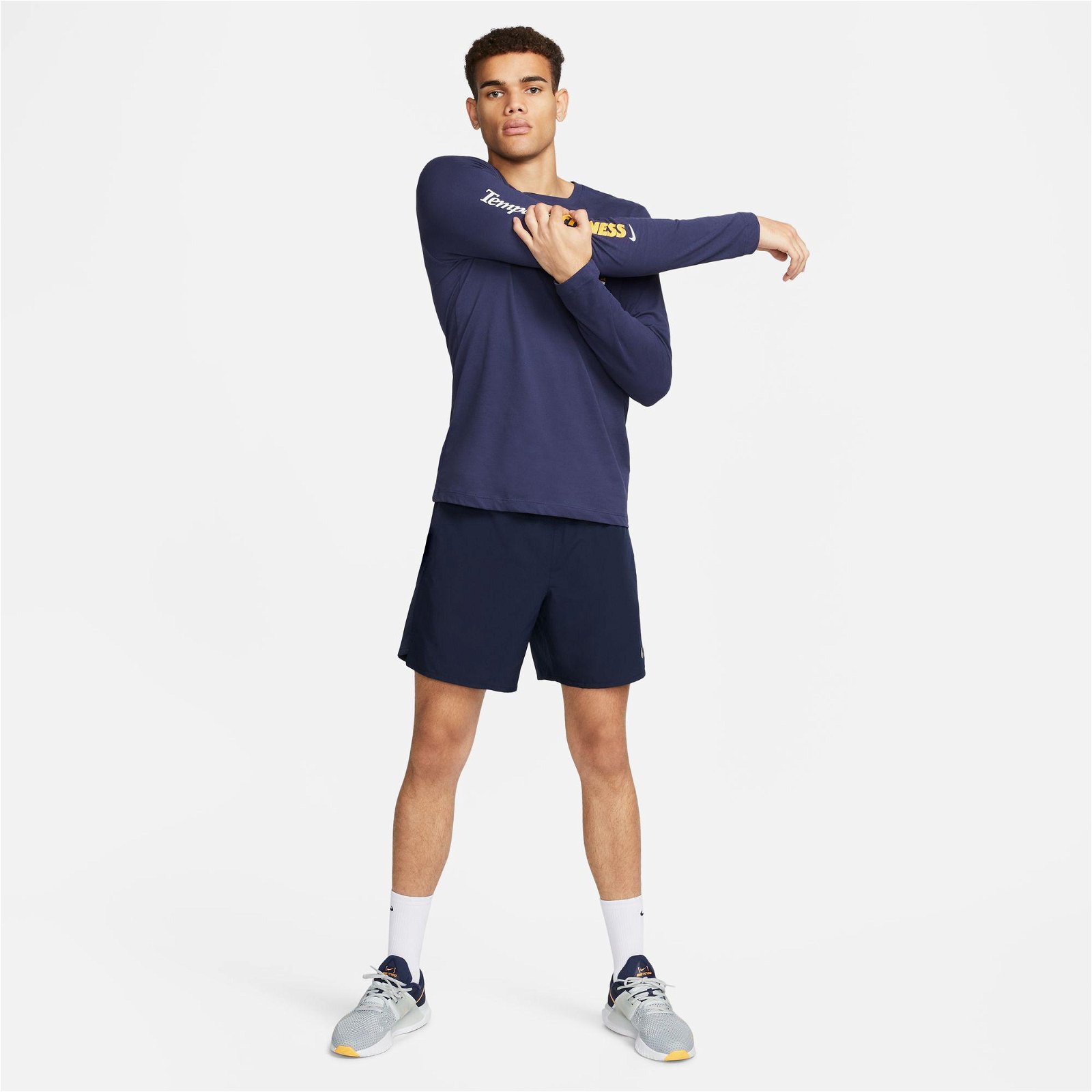 Nike Dri-Fit Challenger 7 inç 2In1 Short Erkek Mavi Tayt