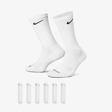  Nike Everyday Plus Cushioned Crew 6'lı Erkek Beyaz Çorap