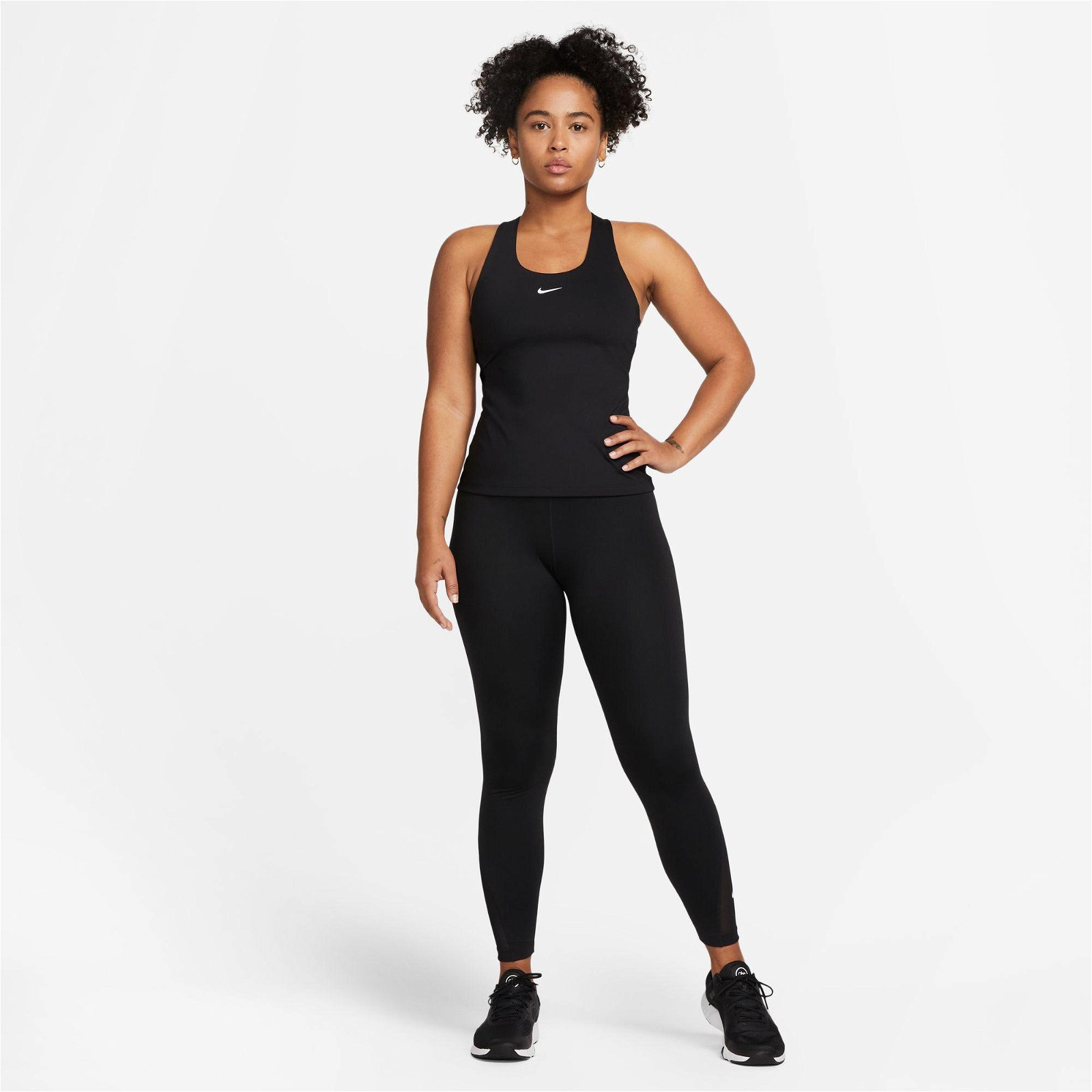 Nike Dri-Fit Swoosh Tank Kadın Siyah Kolsuz T-Shirt