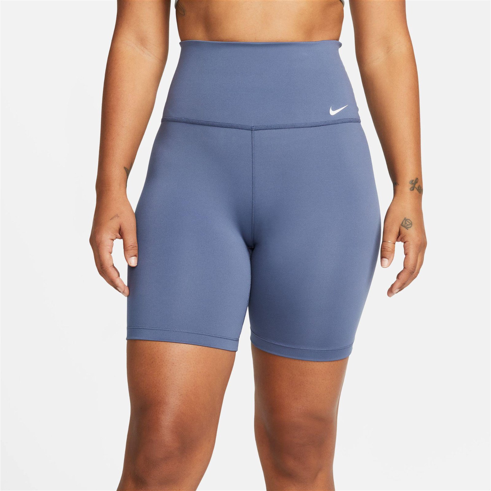 Nike One Dri-Fit High Rise 7 inç Short Kadın Mavi Tayt