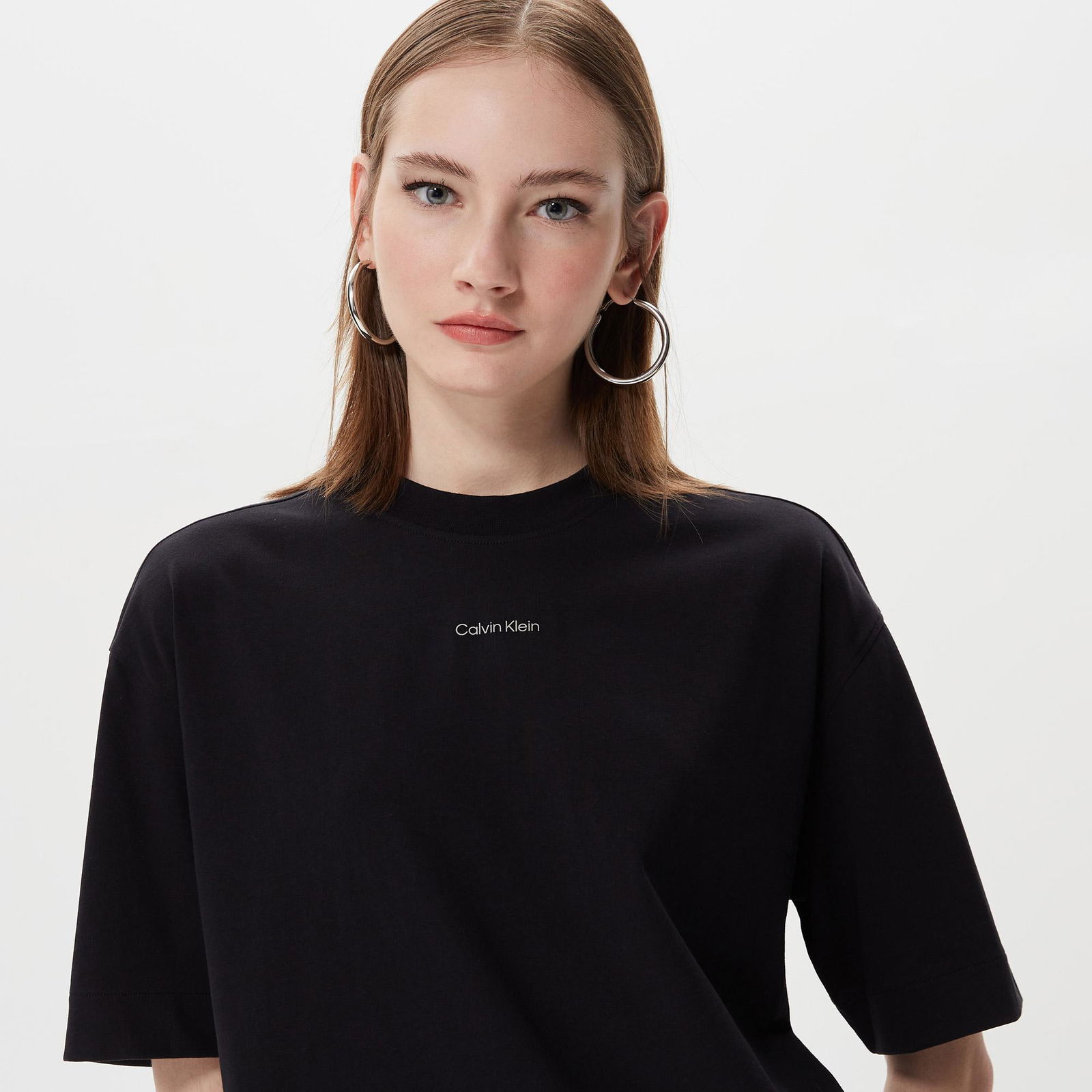 Calvin Klein Relaxed Fit Kadın Siyah Elbise