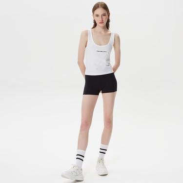  Calvin Klein Jeans Institutional Strappy Top Kadın Beyaz Kolsuz T-Shirt