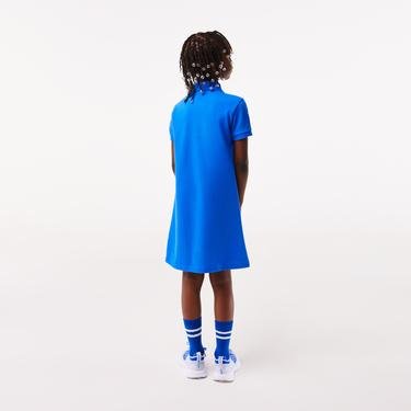  Lacoste Kız Çocuk Mavi Elbise