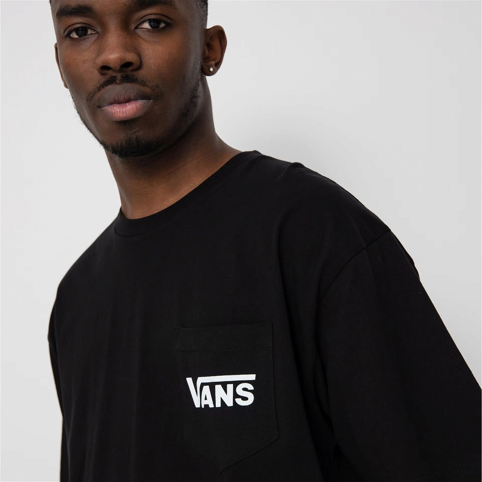 Vans Style 76 Back Erkek Siyah/Beyaz T-Shirt