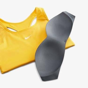  Nike Dri-Fit Swoosh 1Pp Kadın Sarı Bra