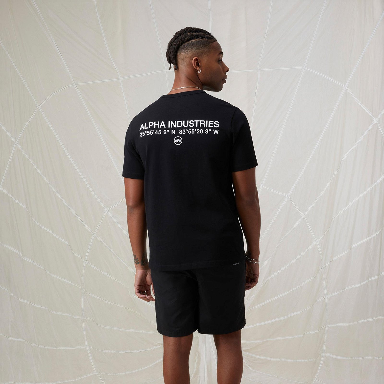 Alpha Industries Alpha Code Graphic Erkek Siyah T-Shirt