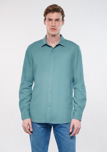  Mavi Yeşil Gömlek Slim Fit / Dar Kesim 8810217-71863