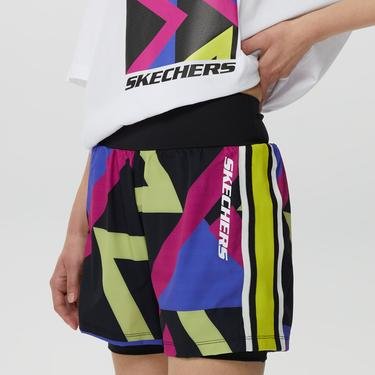  Skechers Sule Collection Big Logo 2'li Kadın Renkli Şort