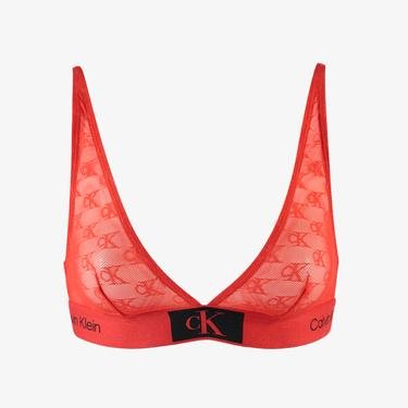  Calvin Klein Unlined Triangle Kadın Kırmızı Bra