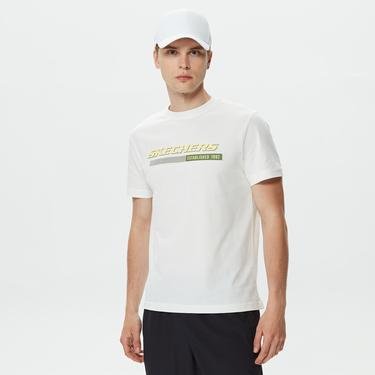  Skechers Big Logo Erkek Beyaz T-Shirt