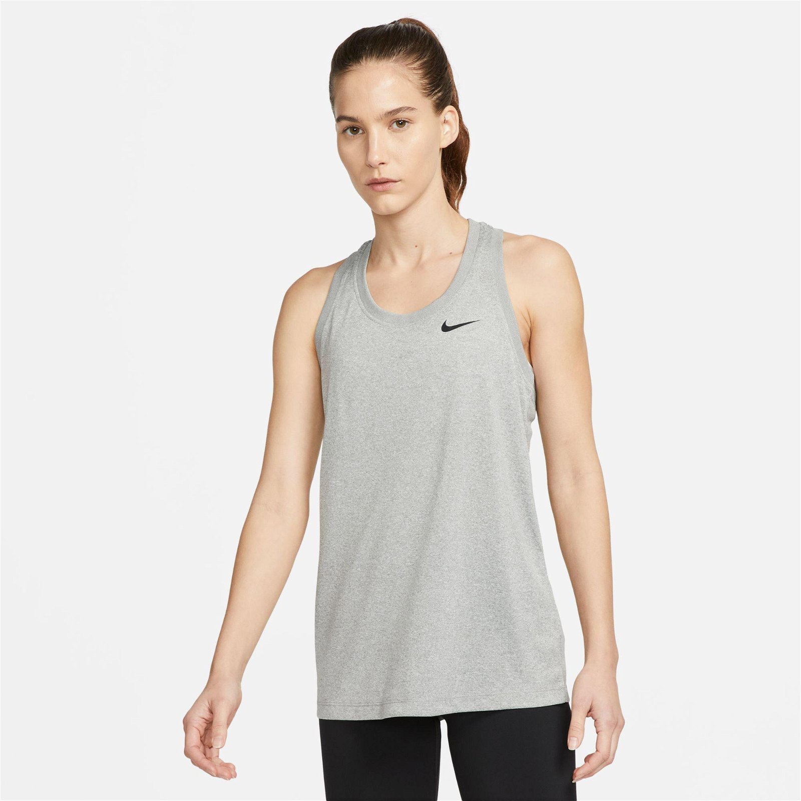 Nike Dri-Fit Tank Kadın Gri Kolsuz T-Shirt