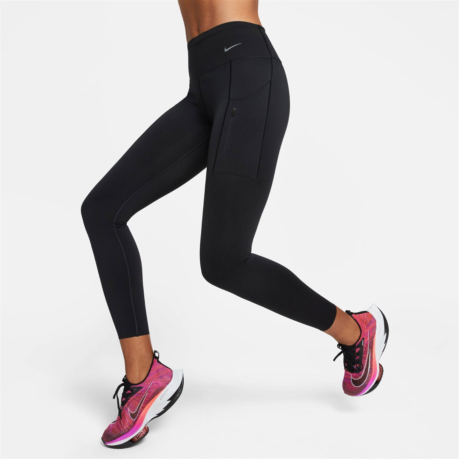 Nike Dri-Fit Go Mid Rise 7/8 Kadın Siyah Tayt