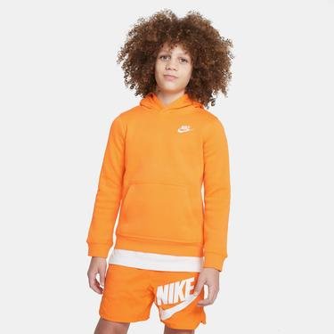  Nike Sportswear Hoodie Po Club Çocuk Turuncu Hoodie Sweatshirt