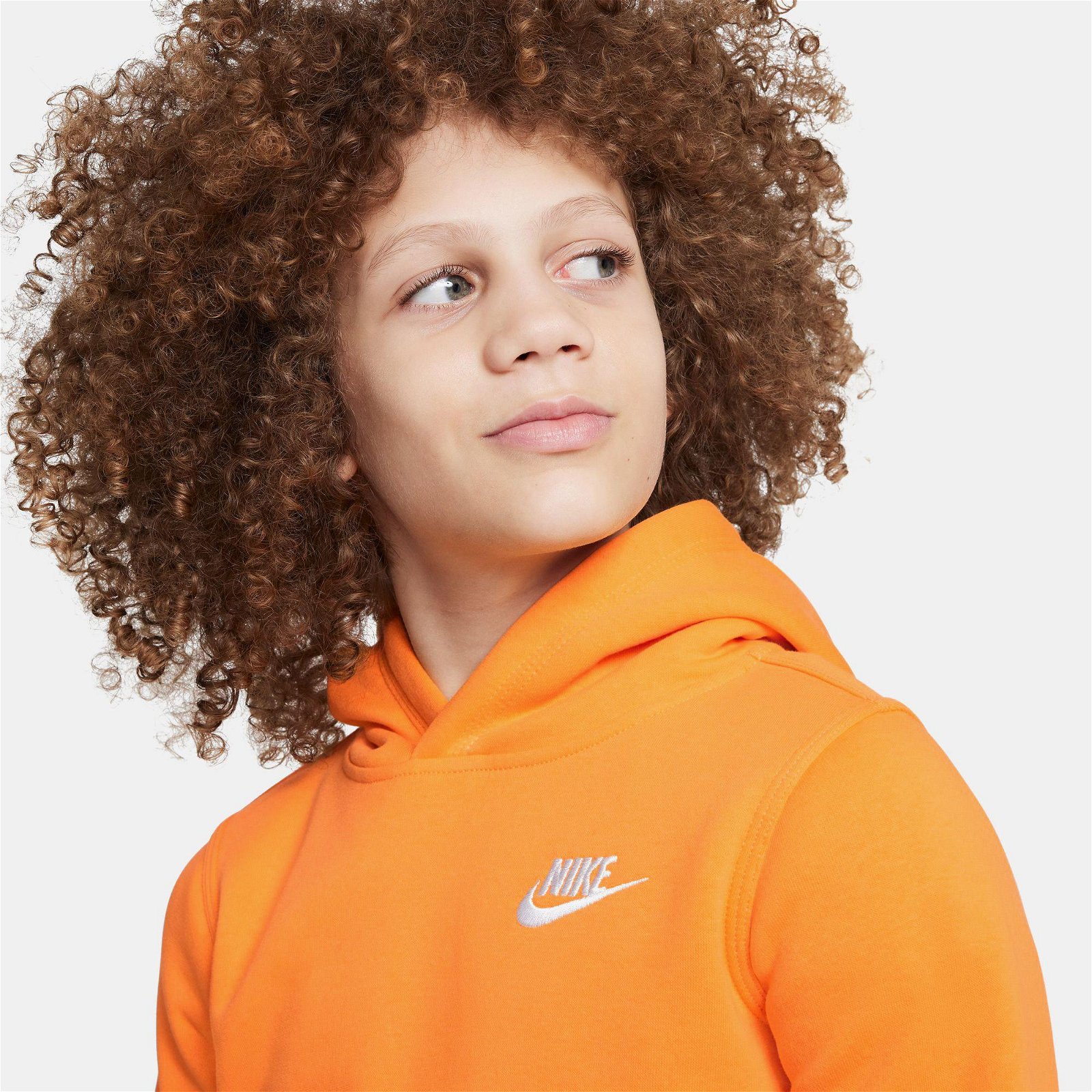 Nike Sportswear Hoodie Po Club Çocuk Turuncu Hoodie Sweatshirt