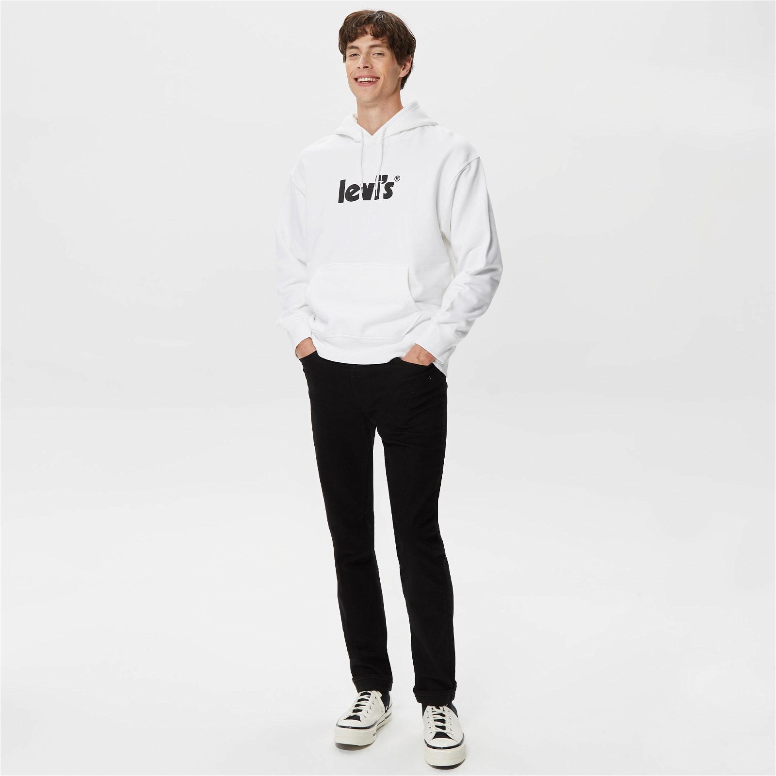 Levi's T2 Relaxed Graphic Erkek Beyaz Sweatshirt