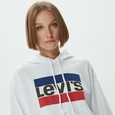  Levi's Graphic Standard Kadın Krem Rengi Sweatshirt