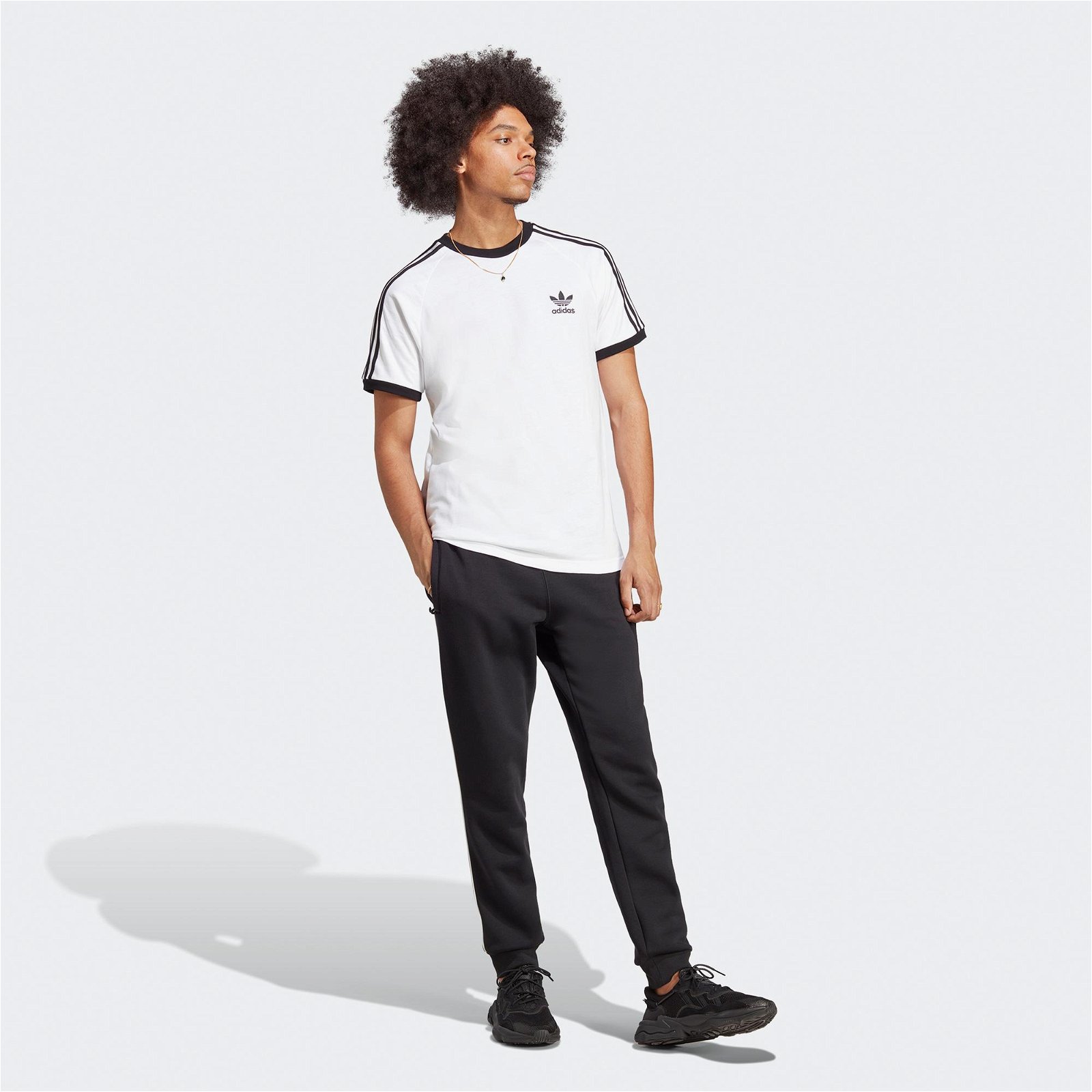 adidas Adicolor Classics 3-Stripes  Erkek Beyaz T-Shirt